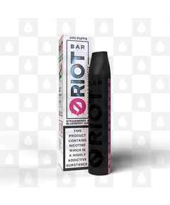 Strawberry & Blueberry Ice Riot Bar | Disposable Vapes, Strength & Puff Count: 00mg • 600 Puffs