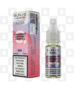 Strawberry Raspberry Cherry Ice by Elfliq | Elf Bar E Liquid | 10ml Nic Salt, Strength & Size: 20mg • 10ml