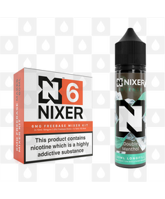 Double Menthol by Nixer E Liquid | 60ml Long Fill | Mixer Kit, Nicotine Type: Regular Nicotine, Strength & Size: 6mg • 60ml • Inc. Shots (70/30)