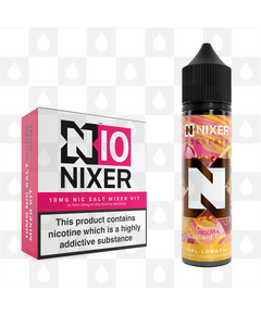 Cherry Custard Tart by Nixer E Liquid | 60ml Long Fill | Mixer Kit, Nicotine Type: Nicotine Salt, Strength & Size: 10mg Salt • 60ml • Inc. Shots (50/50)