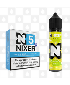 Lemon Lime by Nixer E Liquid | 60ml Long Fill | Mixer Kit, Nicotine Type: Nicotine Salt, Strength & Size: 5mg Salt Ice • 60ml • Inc. Shots (50/50)