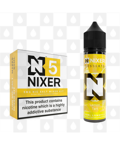 Lemon Tart by Nixer E Liquid | 60ml Long Fill | Mixer Kit, Strength & Size: Salt 05mg • 60ml • Inc Shots (50/50)