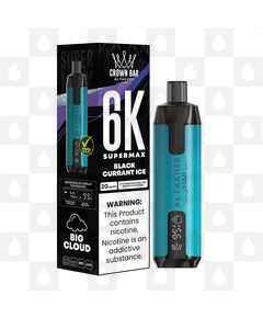 Blackcurrant Ice | Crown Bar by Al Fakher Supermax 6000 | Disposable Vapes