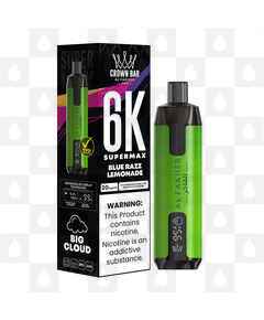 Blue Razz Lemonade | Crown Bar by Al Fakher Supermax 6000 | Disposable Vapes