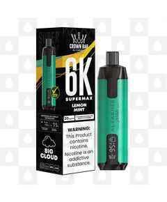 Lemon Mint | Crown Bar by Al Fakher Supermax 6000 | Disposable Vapes