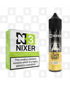 Custard Doughnut by Jack Rabbit x Nixer E Liquid | 60ml Long Fill, Strength & Size: 03mg • 60ml • Inc Shots (70/30)