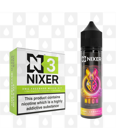 Neon by Cyber Rabbit x Nixer E Liquid | 60ml Long Fill, Nicotine Type: Nicotine Free, Strength & Size: 00mg • 60ml • Inc VG/PG Shots (50/50)