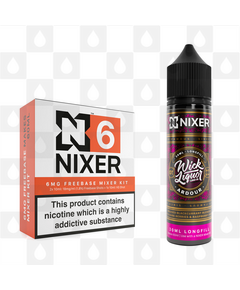 Ardour by Wick Liquor x Nixer E Liquid | 60ml Long Fill, Nicotine Type: Regular Nicotine, Strength & Size: 06mg • 60ml • Inc Shots (70/30)