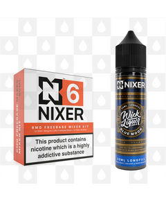 Blue Moon by Wick Liquor x Nixer E Liquid | 60ml Long Fill, Nicotine Type: Regular Nicotine, Strength & Size: 06mg • 60ml • Inc Shots (70/30)
