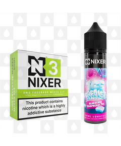 Blue Raspberry Ice by Ice Breaker x Nixer E Liquid | 60ml Long Fill, Nicotine Type: Nicotine Free, Strength & Size: 00mg • 60ml • Inc VG/PG Shots (50/50)