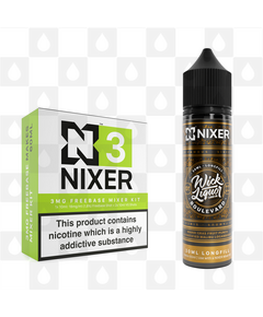 Boulevard by Wick Liquor x Nixer E Liquid | 60ml Long Fill, Nicotine Type: Nicotine Free, Strength & Size: 00mg • 60ml • Inc VG/PG Shots (50/50)