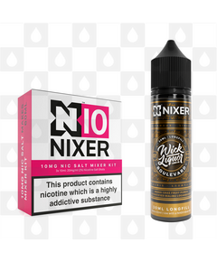 Boulevard by Wick Liquor x Nixer E Liquid | 60ml Long Fill, Nicotine Type: Nicotine Salt, Strength & Size: 10mg Salt • 60ml • Inc Shots (50/50)