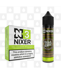 Castaway by Wick Liquor x Nixer E Liquid | 60ml Long Fill, Strength & Size: 03mg • 60ml • Inc Shots (70/30)