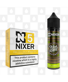 Castaway by Wick Liquor x Nixer E Liquid | 60ml Long Fill, Nicotine Type: Nicotine Salt, Strength & Size: 05mg Salt • 60ml • Inc Shots (50/50)