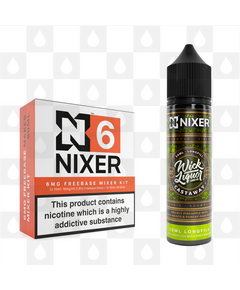 Castaway by Wick Liquor x Nixer E Liquid | 60ml Long Fill, Nicotine Type: Regular Nicotine, Strength & Size: 06mg • 60ml • Inc Shots (70/30)