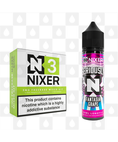 Fantasia Grape by Seriously x Nixer E Liquid | 60ml Long Fill, Nicotine Type: Nicotine Free, Strength & Size: 00mg • 60ml • Inc VG/PG Shots (50/50)