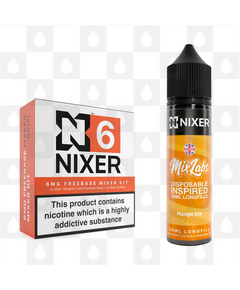 Mango Ice by Mix Labs x Nixer E Liquid | 60ml Long Fill, Nicotine Type: Regular Nicotine, Strength & Size: 06mg • 60ml • Inc Shots (70/30)