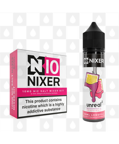 Passionfruit & Grapefruit by Unreal 2 x Nixer E Liquid | 60ml Long Fill, Nicotine Type: Nicotine Salt, Strength & Size: 10mg Salt • 60ml • Inc Shots (50/50)
