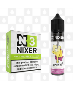 Pineapple & Passionfruit by Unreal 2 x Nixer E Liquid | 60ml Long Fill, Nicotine Type: Nicotine Free, Strength & Size: 00mg • 60ml • Inc VG/PG Shots (50/50)