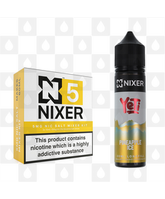 Pineapple Ice by Yeti x Nixer E Liquid | 60ml Long Fill, Nicotine Type: Nicotine Salt, Strength & Size: 05mg Salt • 60ml • Inc Shots (50/50)