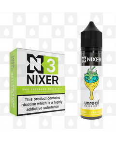 Yellow by Unreal x Nixer E Liquid | 60ml Long Fill, Nicotine Type: Nicotine Free, Strength & Size: 00mg • 60ml • Inc VG/PG Shots (50/50)