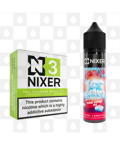 Sour Cherry Ice by Ice Breaker x Nixer E Liquid | 60ml Long Fill, Nicotine Type: Nicotine Free, Strength & Size: 00mg • 60ml • Inc VG/PG Shots (50/50)