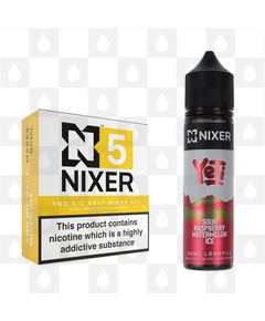 Sour Raspberry & Watermelon by Yeti x Nixer E Liquid | 60ml Long Fill, Nicotine Type: Nicotine Salt, Strength & Size: 05mg Salt • 60ml • Inc Shots (50/50)