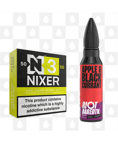 Apple & Blackcurrant | BAR EDTN by Riot Squad E Liquid | 60ml Long Fill, Nicotine Type: Regular Nicotine, Strength & Size: 03mg • 60ml • Inc Shots (50/50)