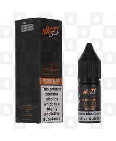 Bronze Blend Salt by Nasty Juice E Liquid | 10ml Bottles, Strength & Size: 10mg • 10ml