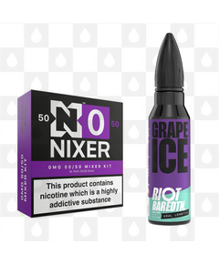Grape Ice | BAR EDTN by Riot Squad E Liquid | 60ml Long Fill, Nicotine Type: Nicotine Free, Strength & Size: 00mg • 60ml • Inc VG/PG Shots (50/50)