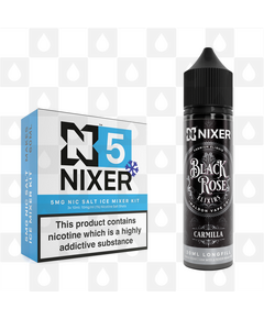 Carmilla by Black Rose Elixirs x Nixer E Liquid | 60ml Long Fill, Nicotine Type: Nicotine Salt, Strength & Size: 05mg Ice Salt • 60ml • Inc Shots (50/50)