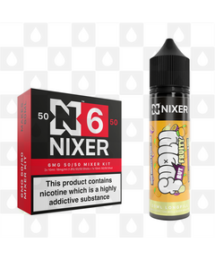 Mango, Passionfruit & Pear by Fugly But Fruity x Nixer E Liquid | 60ml Long Fill, Nicotine Type: Regular Nicotine, Strength & Size: 06mg • 60ml • Inc Shots (50/50)