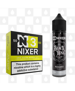 Medardus by Black Rose Elixirs x Nixer E Liquid | 60ml Long Fill, Nicotine Type: Regular Nicotine, Strength & Size: 03mg • 60ml • Inc Shots (50/50)
