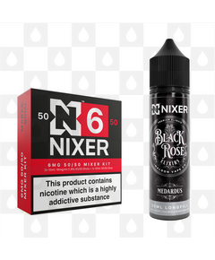 Medardus by Black Rose Elixirs x Nixer E Liquid | 60ml Long Fill, Nicotine Type: Regular Nicotine, Strength & Size: 06mg • 60ml • Inc Shots (50/50)