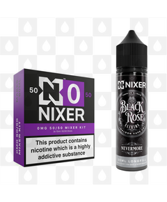 Nevermore by Black Rose Elixirs x Nixer E Liquid | 60ml Long Fill, Nicotine Type: Nicotine Free, Strength & Size: 00mg • 60ml • Inc VG/PG Shots (50/50)