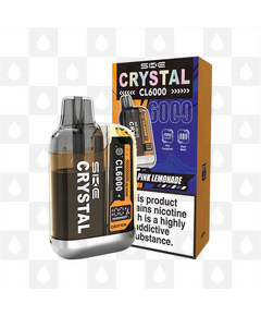 Crystal Bar CL6000 | 6000 Puff | Pre-Filled Pod Kit, Strength & Puff Count: 20mg • 6000 Puffs, Flavour: Pink Lemonade