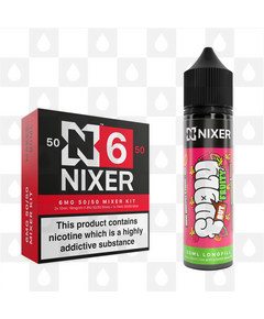 Strawberry, Watermelon & Papaya by Fugly But Fruity x Nixer E Liquid | 60ml Long Fill, Nicotine Type: Regular Nicotine, Strength & Size: 06mg • 60ml • Inc Shots (50/50)