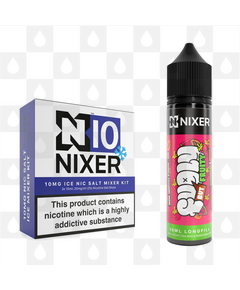 Strawberry, Watermelon & Papaya by Fugly But Fruity x Nixer E Liquid | 60ml Long Fill, Nicotine Type: Nicotine Salt, Strength & Size: 10mg Salt Ice • 60ml • Inc Shots (50/50)