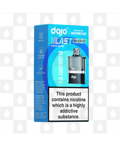 Blueberry Ice | Vaporesso Dojo Blast 6000 Replacement Pods, Strength & Puff Count: 10mg • 6000 Puffs