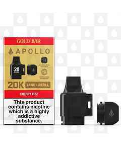 Gold Bar Apollo 20K Replacement Pod & Tank, Strength & Puff Count: 20mg • 4000 Puffs, Flavour: Cherry Fizz