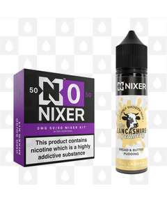 Bread & Butter Pudding by The Lancashire Creamery x Nixer E Liquid | 60ml Long Fill, Nicotine Type: Nicotine Free, Strength & Size: 00mg • 60ml • Inc VG/PG Shots (50/50)
