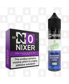 Blackcurrant, Blackberry & Apple by Ohm Brew x Nixer E Liquid | 60ml Long Fill, Nicotine Type: Nicotine Free, Strength & Size: 00mg • 60ml • Inc VG/PG Shots (50/50)