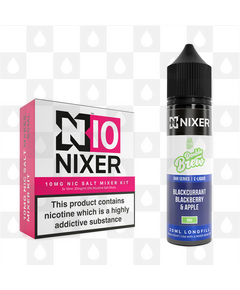 Blackcurrant, Blackberry & Apple by Ohm Brew x Nixer E Liquid | 60ml Long Fill, Nicotine Type: Nicotine Salt, Strength & Size: 10mg Salt • 60ml • Inc Shots (50/50)