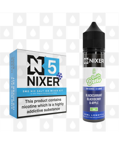 Blackcurrant, Blackberry & Apple by Ohm Brew x Nixer E Liquid | 60ml Long Fill, Nicotine Type: Nicotine Salt, Strength & Size: 05mg Ice Salt • 60ml • Inc Shots (50/50)