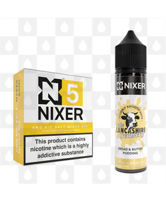 Bread & Butter Pudding by The Lancashire Creamery x Nixer E Liquid | 60ml Long Fill, Nicotine Type: Nicotine Salt, Strength & Size: 05mg Salt • 60ml • Inc Shots (50/50)