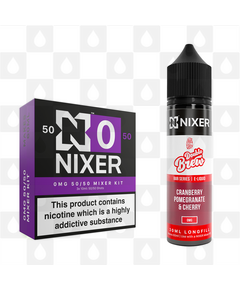 Cranberry, Pomegranate & Cherry by Ohm Brew x Nixer E Liquid | 60ml Long Fill, Nicotine Type: Nicotine Free, Strength & Size: 00mg • 60ml • Inc VG/PG Shots (50/50)
