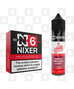 Cranberry, Pomegranate & Cherry by Ohm Brew x Nixer E Liquid | 60ml Long Fill, Nicotine Type: Regular Nicotine, Strength & Size: 06mg • 60ml • Inc Shots (50/50)