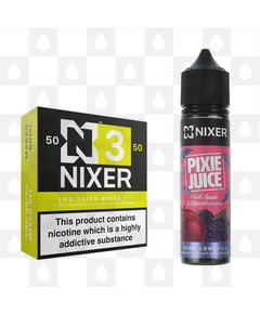 Pink Apple & Blackberries by Pixie Juice x Nixer E Liquid | 60ml Long Fill, Nicotine Type: Regular Nicotine, Strength & Size: 03mg • 60ml • Inc Shots (50/50)