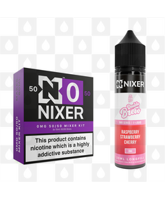 Raspberry, Strawberry & Cherry by Ohm Brew x Nixer E Liquid | 60ml Long Fill, Nicotine Type: Nicotine Free, Strength & Size: 00mg • 60ml • Inc VG/PG Shots (50/50)