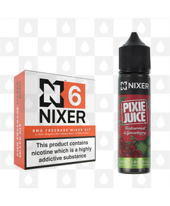 Redcurrant & Gooseberry by Pixie Juice x Nixer E Liquid | 60ml Long Fill, Nicotine Type: Regular Nicotine, Strength & Size: 06mg • 60ml • Inc Shots (70/30)